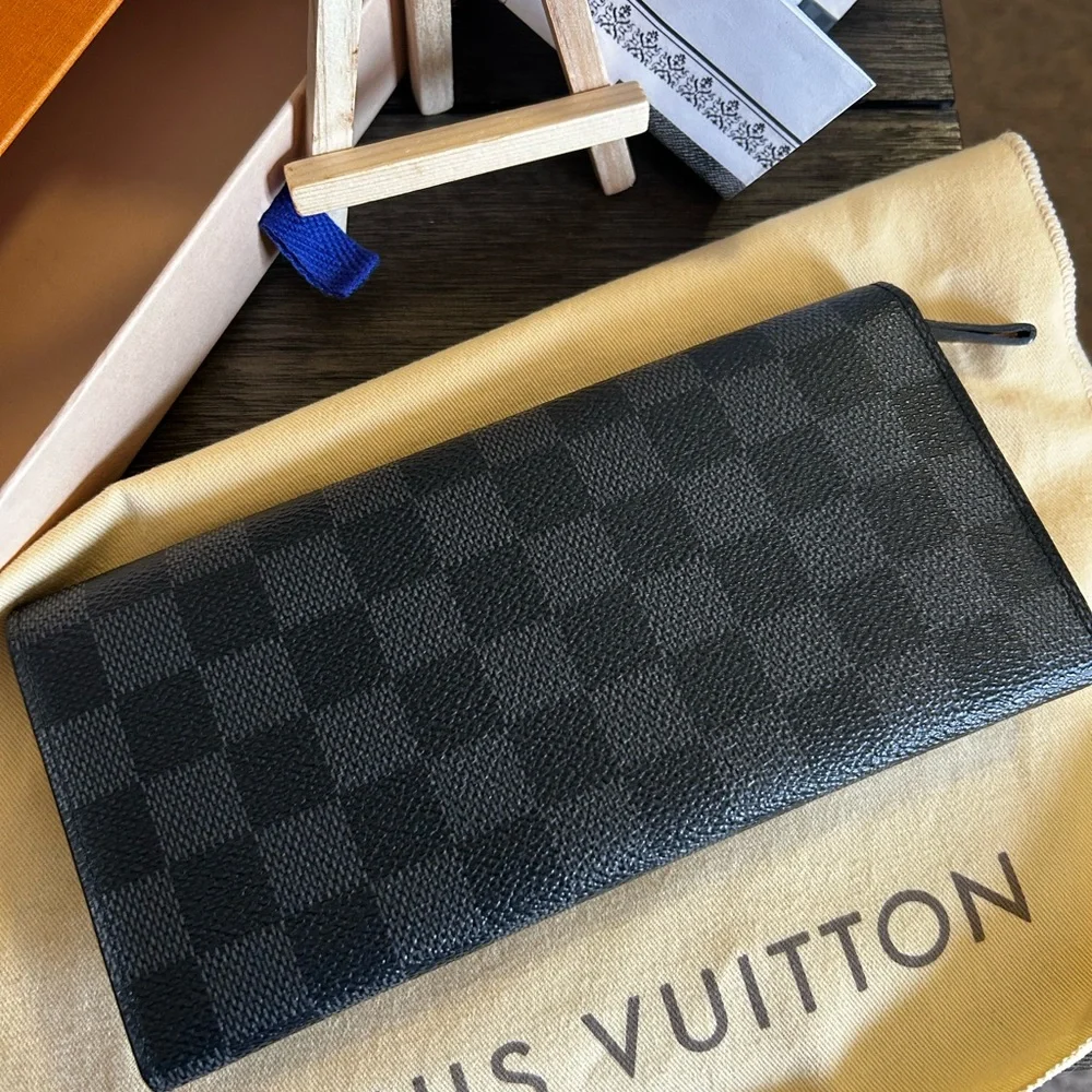 Louis Vuitton Damier Graphite Long Wallet Modulable 3 Piece! LIKE NEW!